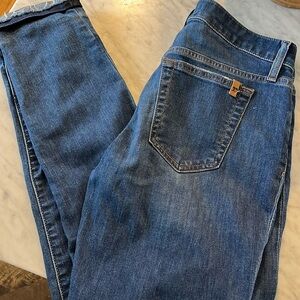 Joe’s skinny jeans with rolled cuffs